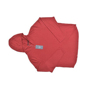 NEW VRST Mens Essential Hoodie Bold Burgundy Pullover Activewear Casual Size XXL